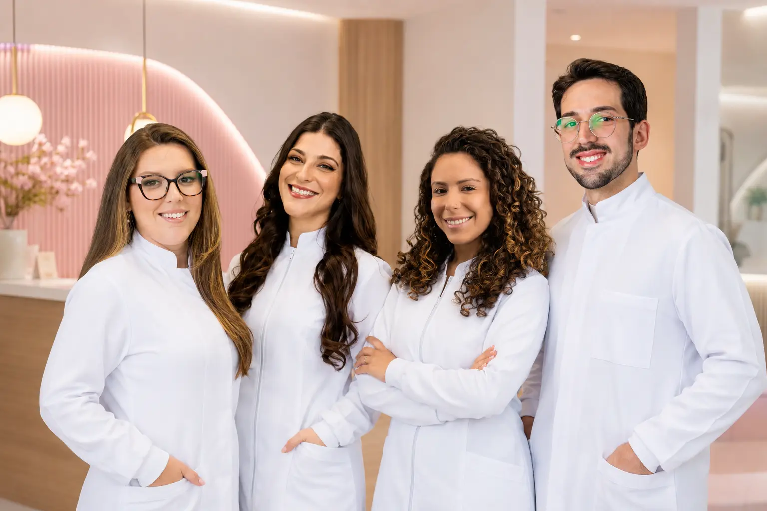 Foto da equipe na unidade